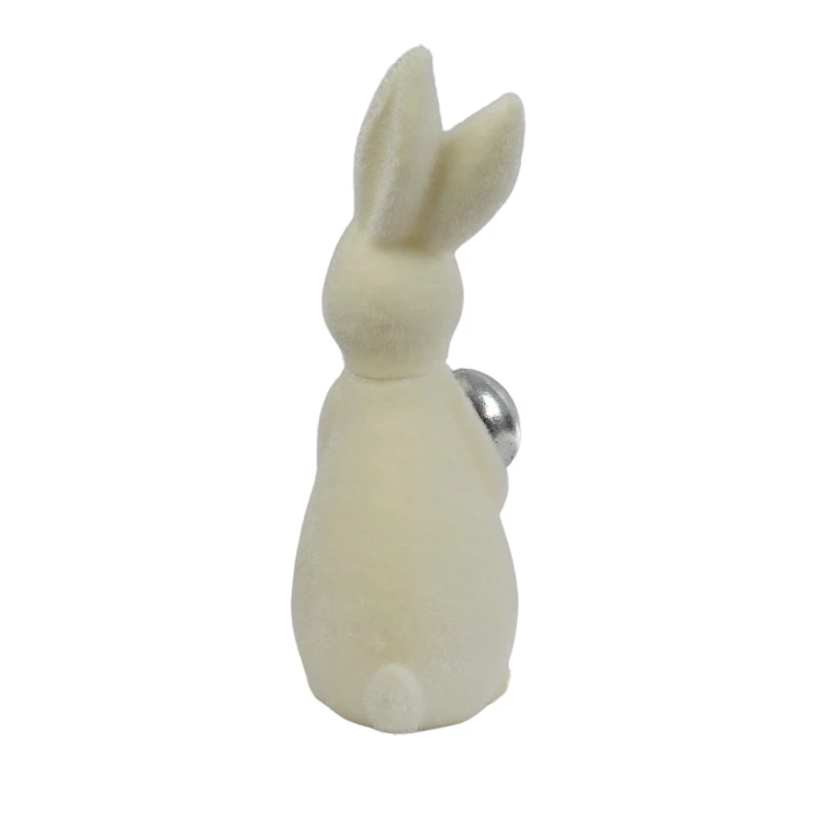 Sztuczny zajączek silikonowy w kolorze białym 30 cm