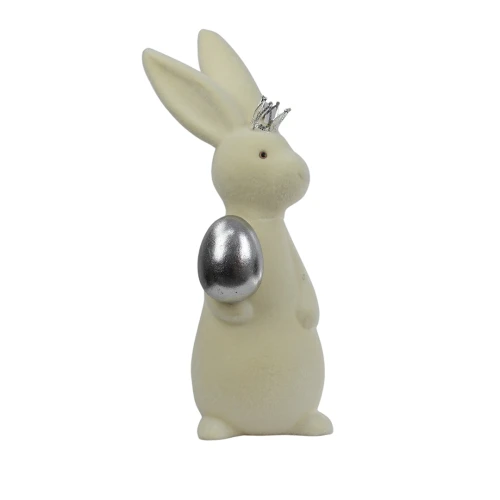 Sztuczny zając silikonowy w kolorze białym 48 cm