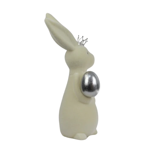 Sztuczny zając silikonowy w kolorze białym 48 cm