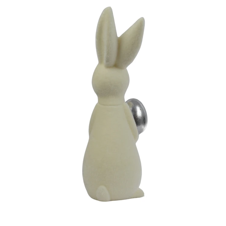 Sztuczny zając silikonowy w kolorze białym 48 cm