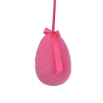 Sztuczne jajko zwisające w kolorze różowym 20 cm