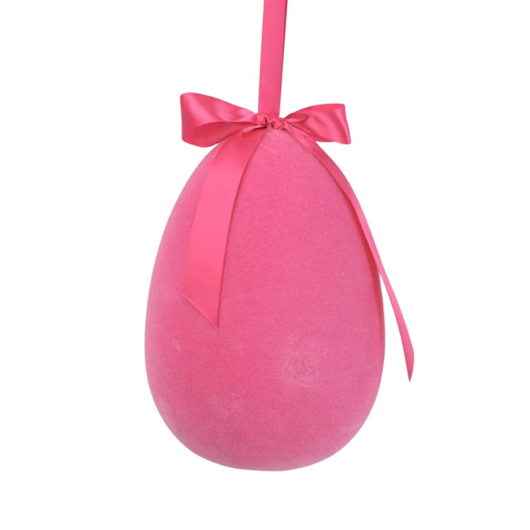 Sztuczne duże jajko zwisające w kolorze różowym 26 cm