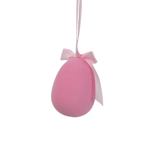 Sztuczne małe jajko zwisające w kolorze różowym 12 cm