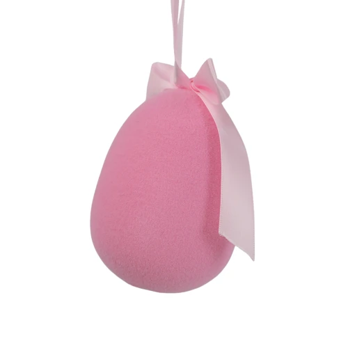Sztuczne małe jajko zwisające w kolorze różowym 12 cm