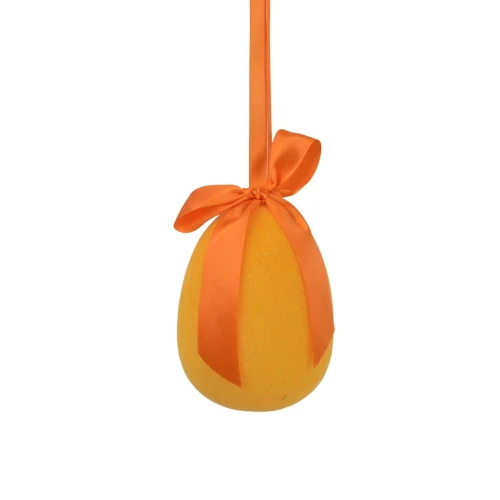 Sztuczne małe jajko zwisające w kolorze pomarańczowym 12 cm