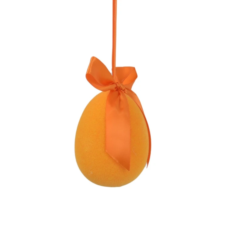 Sztuczne mini jajko zwisające w kolorze pomarańczowym 10 cm