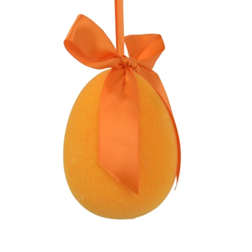 Sztuczne mini jajko zwisające w kolorze pomarańczowym 10 cm