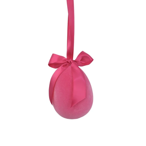 Sztuczne mini jajko zwisające w kolorze różowym 10 cm