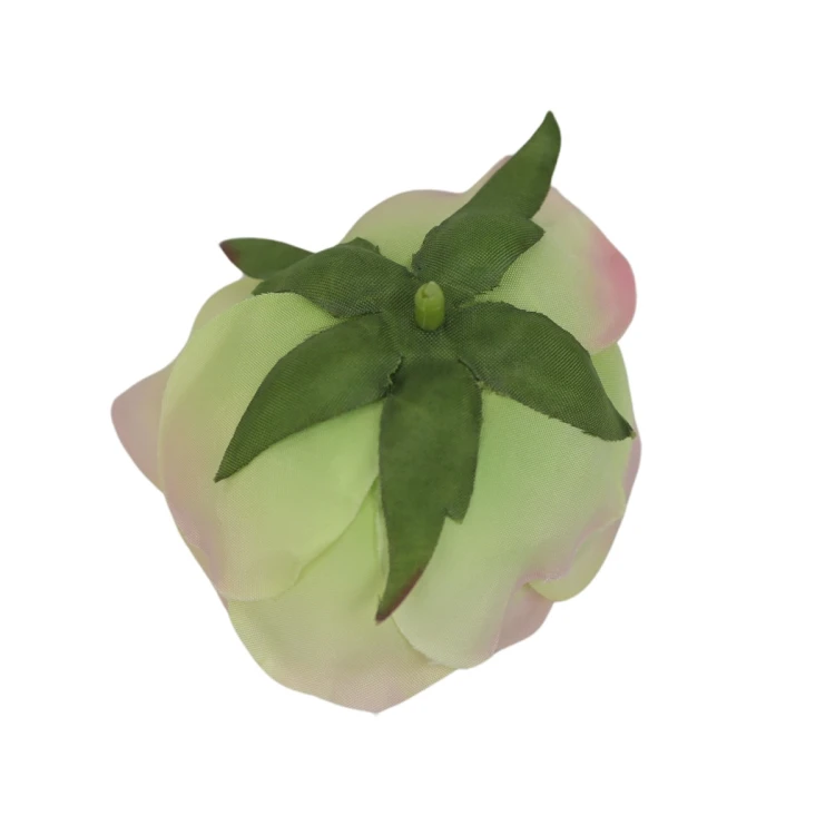 Sztuczna różyczka w kolorze zielono/różowym 7 cm