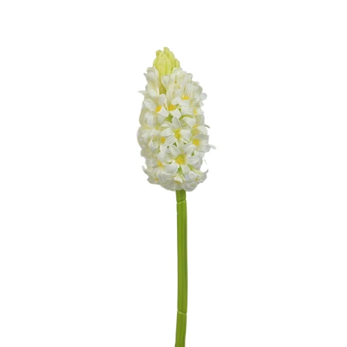 Sztuczny hiacynt pojedynczy w kolorze białym 42 cm