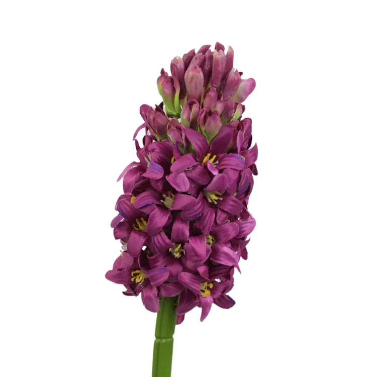 Sztuczny hiacynt pojedynczy w kolorze fuksji 42 cm