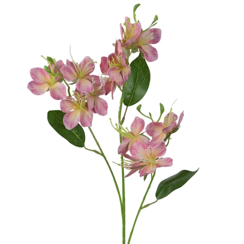 Sztuczna gałązka ozdobnych kwiatów w kolorze różowym 72 cm