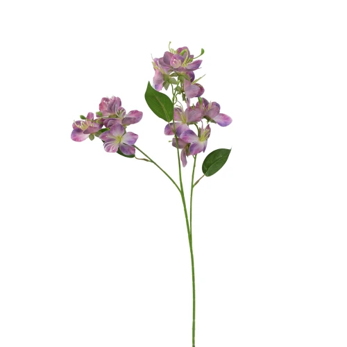 Sztuczna gałązka ozdobnych kwiatów w kolorze ciemno fioletowym 72 cm
