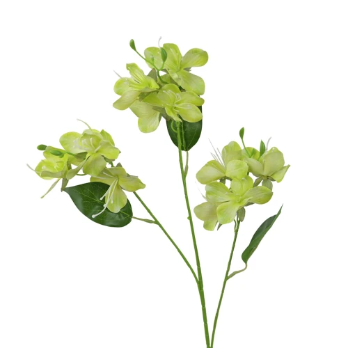 Sztuczna gałązka ozdobnych kwiatów w kolorze zielonym 72 cm