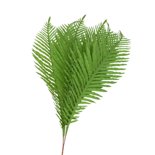 Sztuczna plastikowa paproć w kolorze jasno zielonym 72 cm