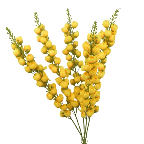 Sztuczny bukiet jabłoni x5 w kolorze żółtym 58 cm