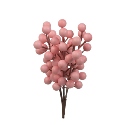 Sztuczny pik kulki x6 w kolorze różowym 22 cm