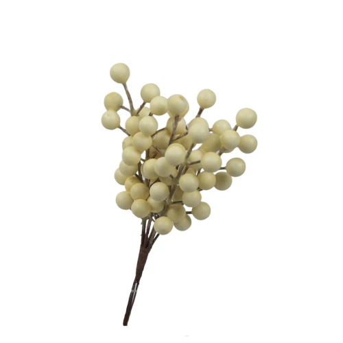 Sztuczny pik kulki x6 w kolorze białym 22 cm