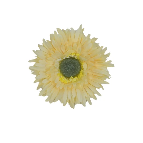 Kwiat sztuczny aster w kolorze jasno żółtym 6 cm