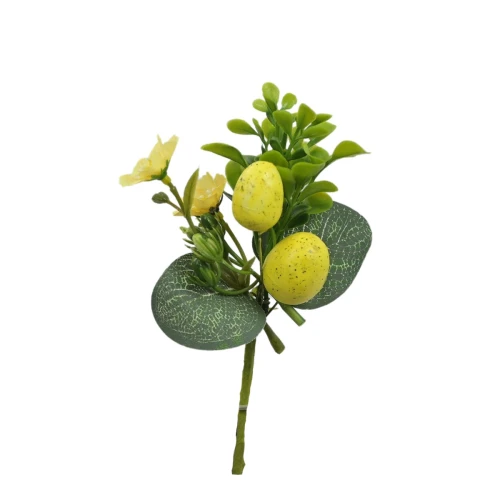 Sztuczny pik mix jajek w kolorze żółtym 20 cm