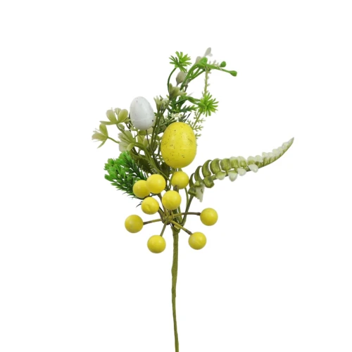 Sztuczny pik mix jajek z dodatkami w kolorze żółtym 36 cm