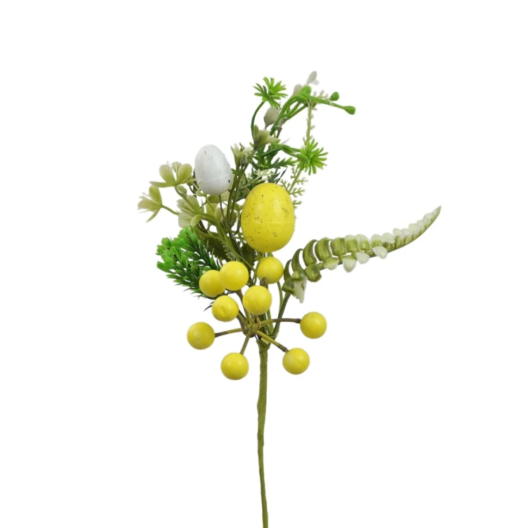Sztuczny pik mix jajek z dodatkami w kolorze żółtym 36 cm