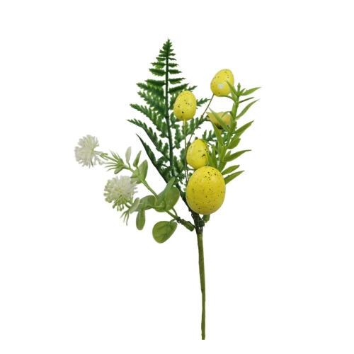 Sztuczny pik mix jajek w kolorze żółto/białym 37 cm