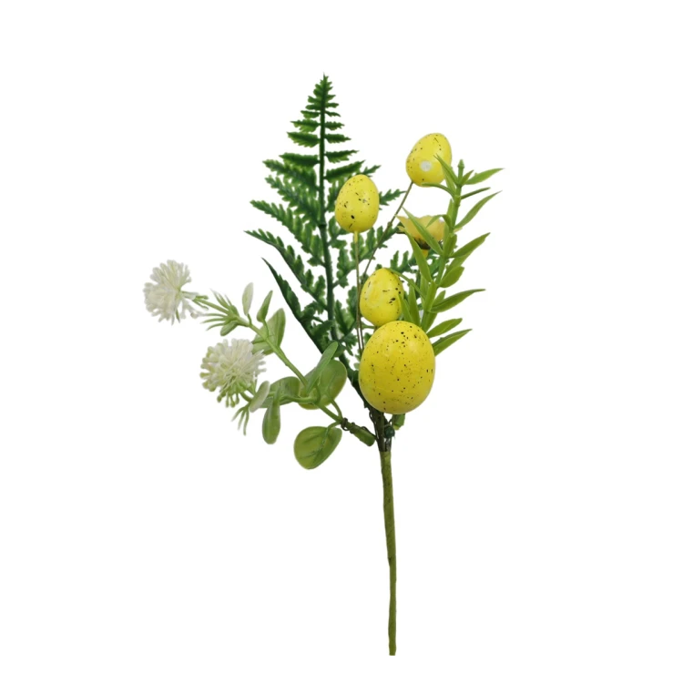 Sztuczny pik mix jajek w kolorze żółto/białym 37 cm