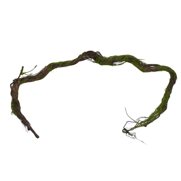 Sztuczny korzeń dekoracyjny w kolorze brązowym z mchem 160 cm