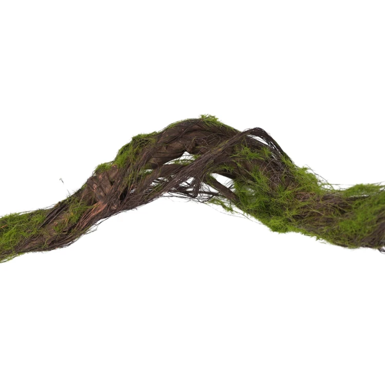 Sztuczny korzeń dekoracyjny w kolorze brązowym z mchem 160 cm