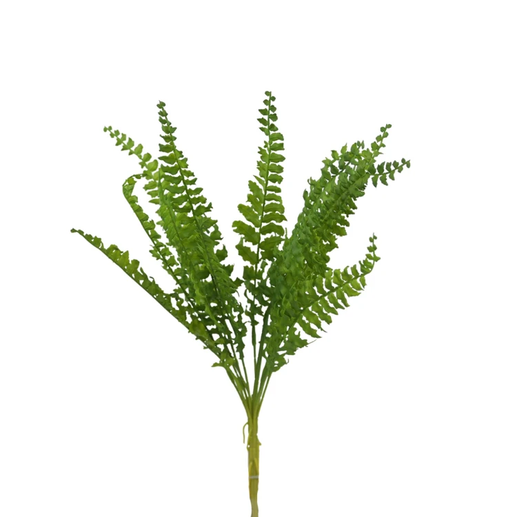 Sztuczna bukiet paproci gumowej w kolorze zielonym 50 cm