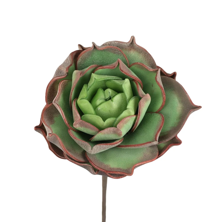 Sztuczny kwiat piankowy w kolorze szaro/czerwonym 68 cm