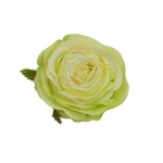 Sztuczna róża bułeczka w kolorze zielono/różowym 10 cm