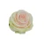 Sztuczna róża bułeczka w kolorze jasno różowo/zielonym 10 cm