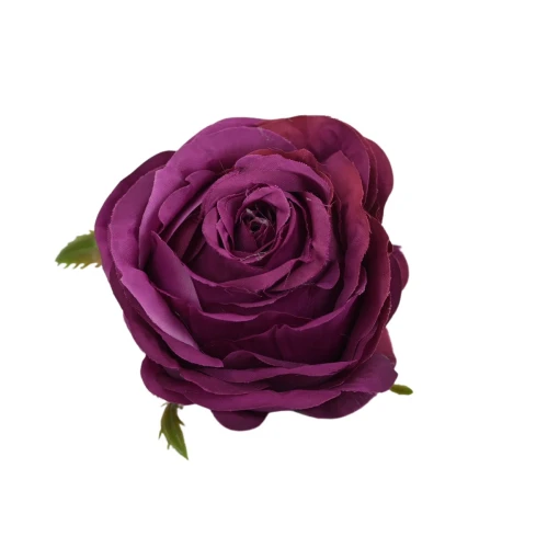 Sztuczna róża bułeczka w kolorze słodkiej fuksji 10 cm