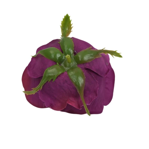 Sztuczna róża bułeczka w kolorze słodkiej fuksji 10 cm