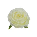 Sztuczna róża bułeczka w kolorze kremowo/zielonym 10 cm