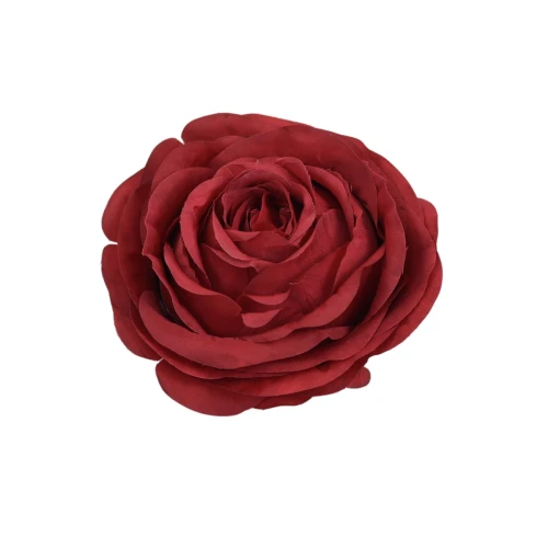 Sztuczna róża bułeczka w kolorze czerwonym 10 cm