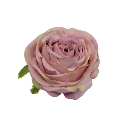 Sztuczna róża bułeczka w kolorze brudnym różu 10 cm