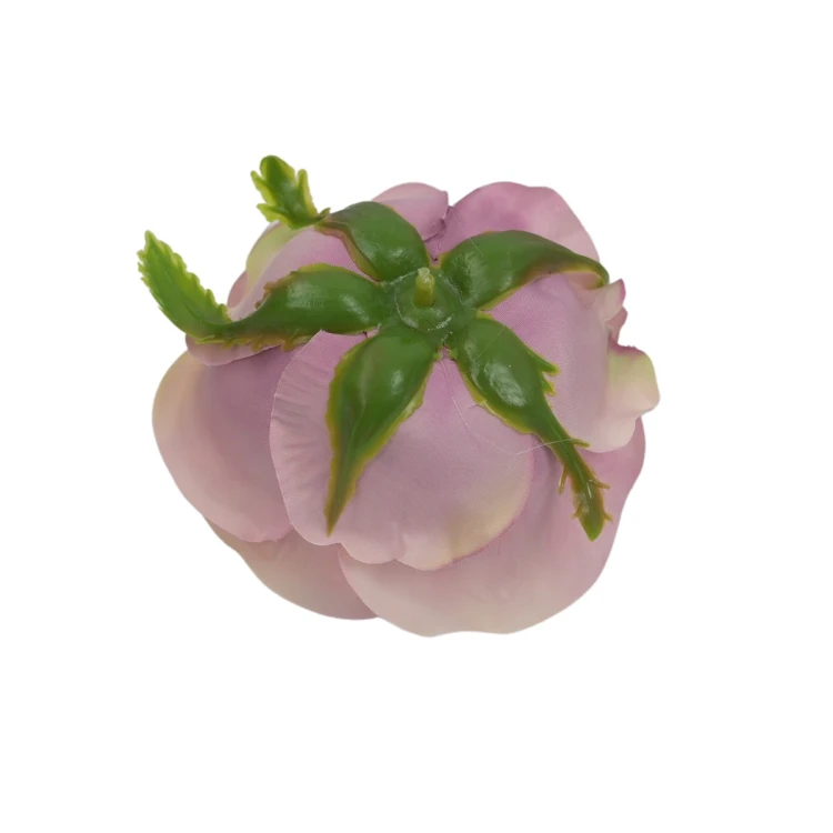 Sztuczna róża bułeczka w kolorze brudnym różu 10 cm