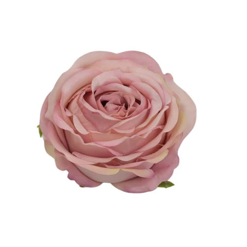 Sztuczna róża bułeczka w kolorze fiołkowo/różowym 10 cm