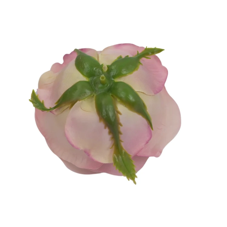 Sztuczna róża bułeczka w kolorze fiołkowo/różowym 10 cm