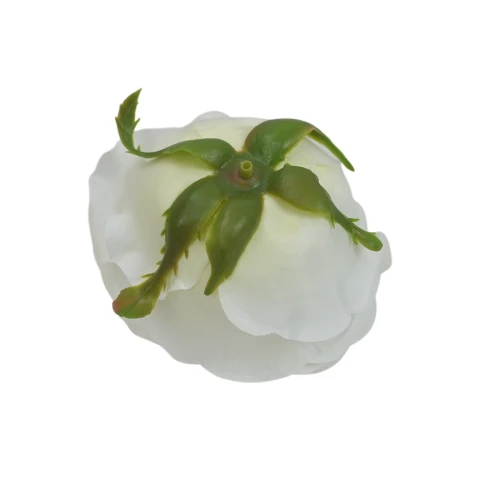 Sztuczna róża bułeczka w kolorze białym 10 cm