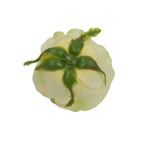 Sztuczna róża bułeczka w kolorze waniliowym 10 cm