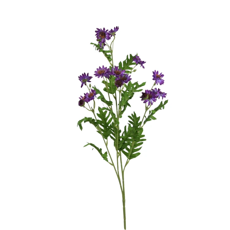 Kwiat sztuczny gałązka marcinków w kolorze fioletowym 84 cm