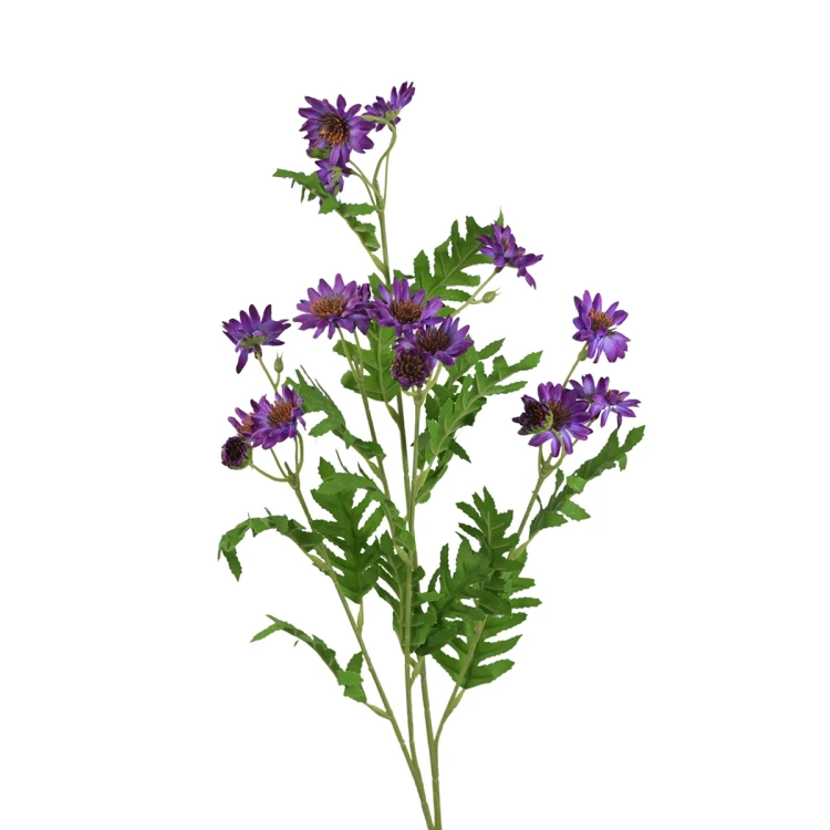 Kwiat sztuczny gałązka marcinków w kolorze fioletowym 84 cm