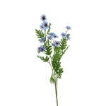 Kwiat sztuczny gałązka marcinków w kolorze jasno niebieskim 84 cm