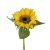 Sztuczny słonecznik z gumowymi płatkami w kolorze żółtym 68 cm