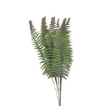 Sztuczny liść paproci w kolorze zielono/fioletowym 55 cm