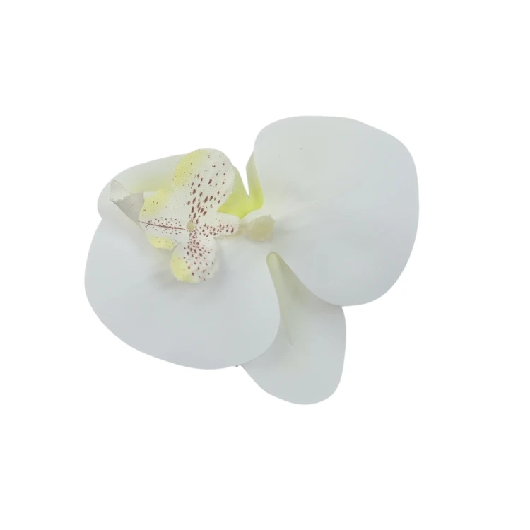 Kwiat sztuczny storczyk głowa w kolorze kremowym 11 cm